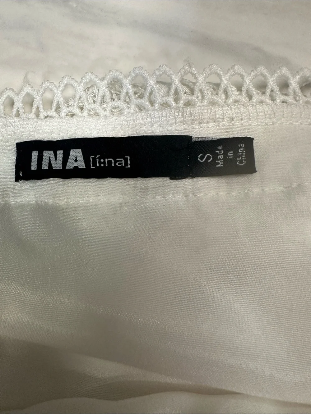 Ina White Lace Cold-Shoulder Camisole
